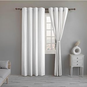 white cotton curtains set of 2,door curtains for home