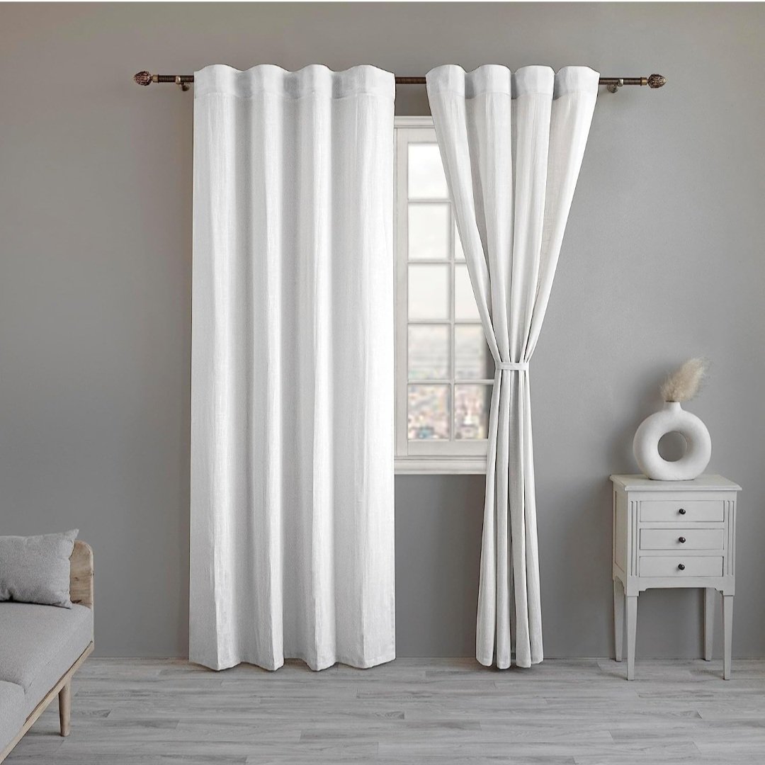 white cotton curtains set of 2,door curtains for home