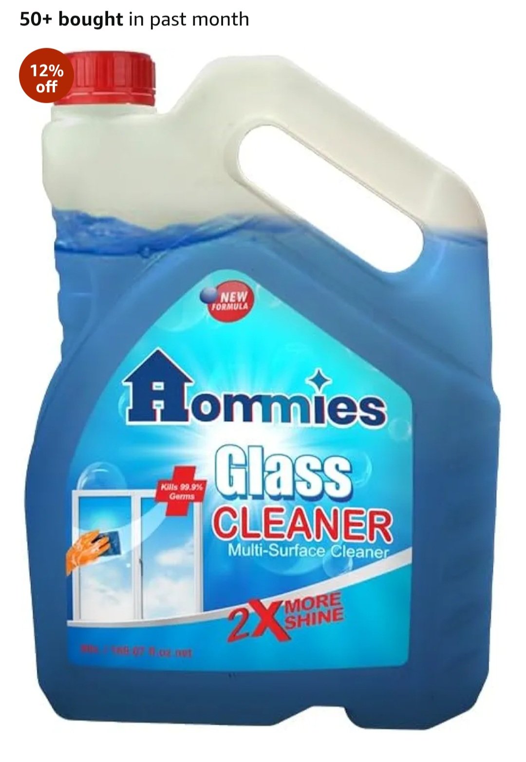 Glass and surface cleaner liquid spray 5litre