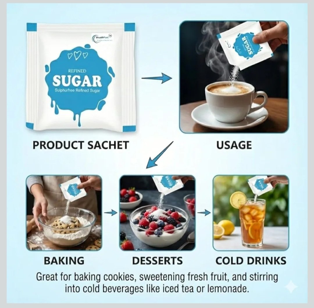 Refined sugar sachets 0.5 gm - Image 3