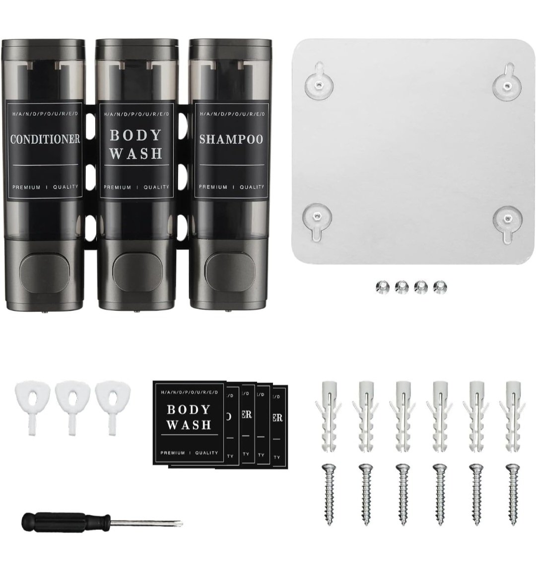Wall Mounted 3 chamber soap dispenser - Image 5